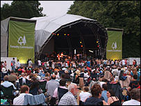 The stage at Thetford Forest for Jamie Cullum 2006