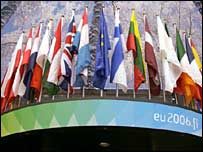 EU flags