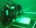 Marine archaeologist at a wreck site