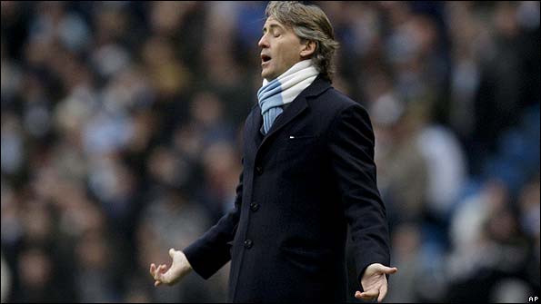 Manchester City manager Roberto Mancini