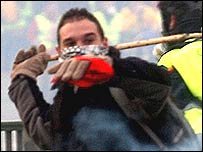 Liman işçilerinin protestosu