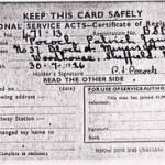 National Service Acts — Certificate of Registration