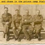 Jimmy Bell and some of his comrades in the Stalag Prison Camp where he was held for five years.