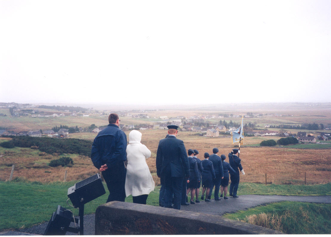 2005 Remembrance Sunday parade marches away from Lewis War Memorial