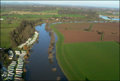 The caravan park over Callow End