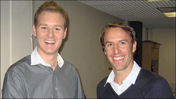 Dan Walker with Gareth Southgate