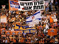 یہودی آباد کاروں کا مظاہرہ