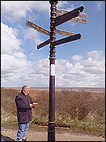 Ian McMillan checks his directions