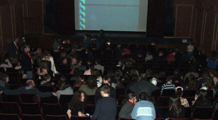 Pupils and teachers at the Tammies event in Lerwick