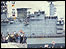 Crowds greeting HMS Hermes