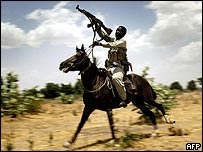 Sudan'da Darfur bölgesindeki Cincavid militanları