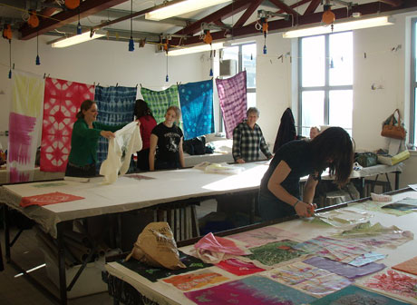 Participants at a previous art school class at Swansea Met