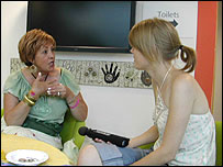 Fortune teller and Becca