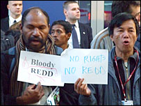 bloody redd protesters