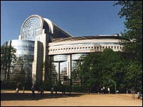 Evropský parlament v Bruselu