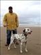 Tony with his dog George on Portstewart Strand