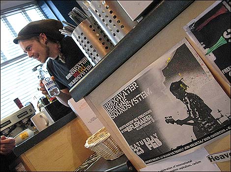 Dean Crago in the Engine Room cafe