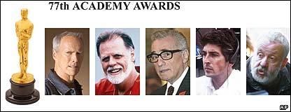 از راست: مايک لی، الکساندر پين، مارتين اسکورسيزی، تيلر هکفورد و کلينت ايستوود