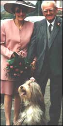 Sue, Dad, and bridesmaid