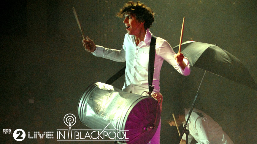 Mika performing at Radio 2 Live In Blackpool