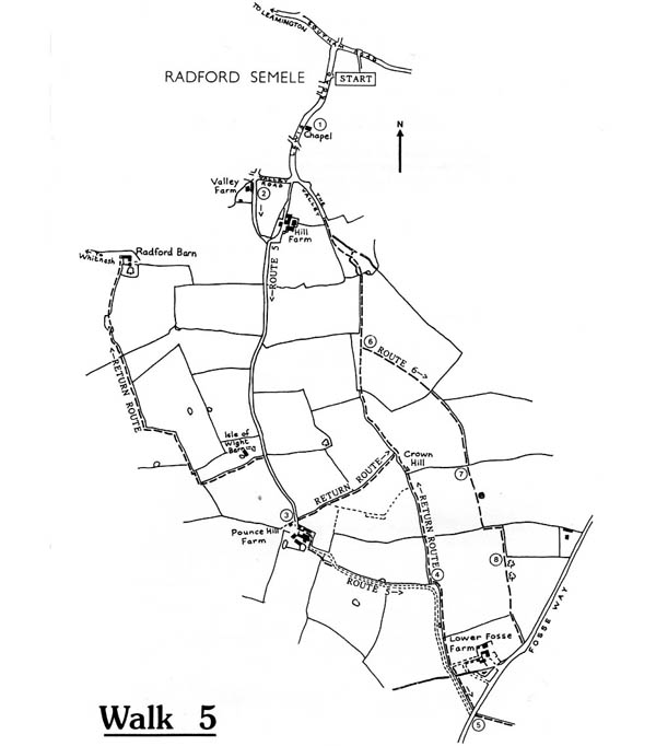 Map of walk 5