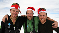 James Cracknell, Ben Fogle and Ed Coats celebrate Christmas in Antarctica