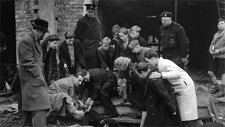 Scene of WWll bomb damage