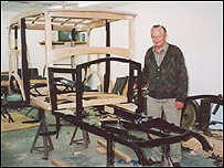 Tony Davey's dad with the Renault KJ1 body