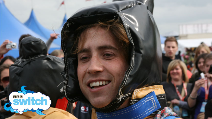 Now it's Nick's turn in the hot suit