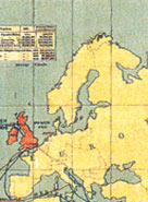 Europe, a detail from a 1886 map of the British Empire