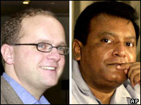 تامل باغی رہنما ویلو پلائی پربھاکرن اور ناروے کے ایلچی نائب وزیر خارجہ ویدار ہیلگیسن۔