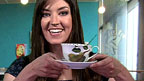 Rosie with a cup of tea