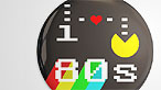 Badge saying I love the 1980s