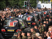 Crowds in Wootton Bassett