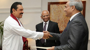 Mohan Peiris taking oaths as new CJ