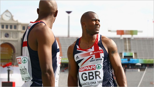 British men's relay team in Barcelona