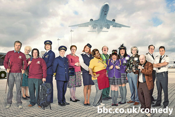 Matt Lucas and David Walliams play an assortment of characters in Come Fly WIth Me