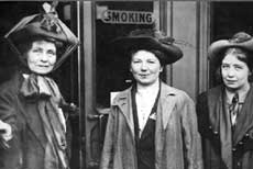 Mrs Pankhurst and her daughters