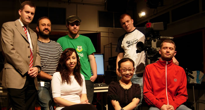 University of Ulster students with Colm Murphy and Michael Simon