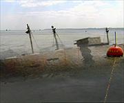 CGI showing the SS Richard Montgomery split in half 