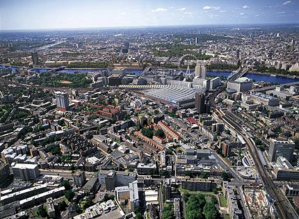Aerial view of Blackfriar’s Rd, and Waterloo