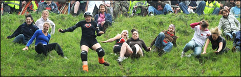 Cheese rolling - photo copyright press Association