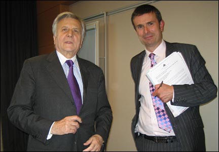 Jean-Claude Trichet and Robert Peston