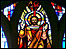 Stained glass window at St. Mary's Church 