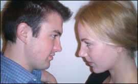 Tom Eyre-Maunsell as Oswald, and Jeany Spark as Regine. 