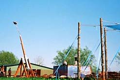 Deano Dunbar - the first blind person to be thrown by the Dangerous Sports Club’s Human Catapult