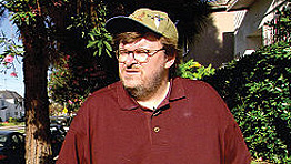 Michael Moore filming Bowling for Columbine