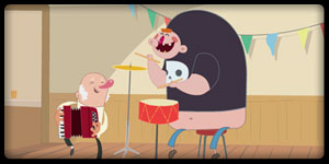 The Air Splaoid gang in the mood of dancing