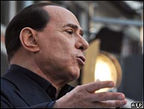 Centre right leader Silvio Berlusconi