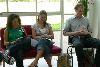 Waiting to go into the auditions